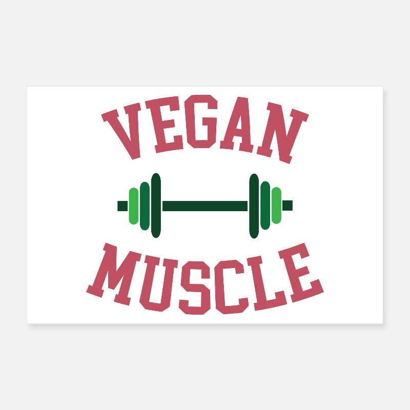 Muscle végétalien Poster 30 x 20 cm