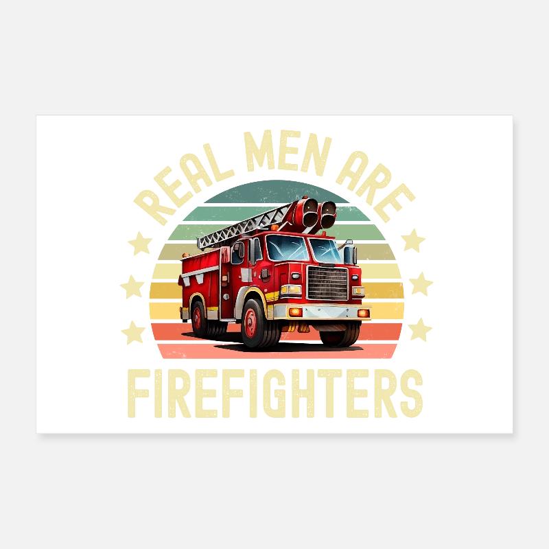 Firefighter Fire Brigade Poster 12" x 8" (30x20 cm)
