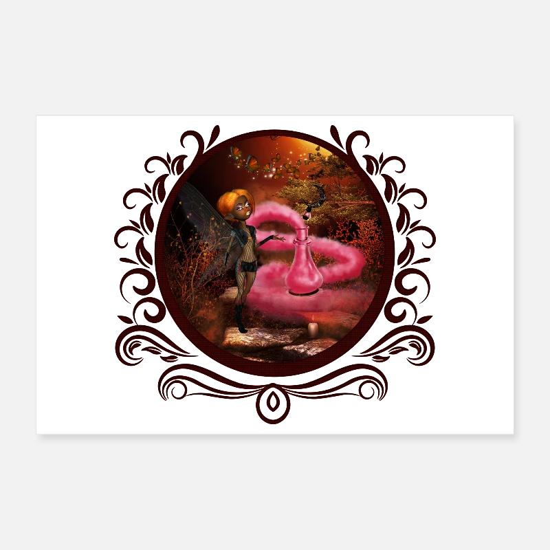 Fee im Licht des Mondes Poster 30x20 cm