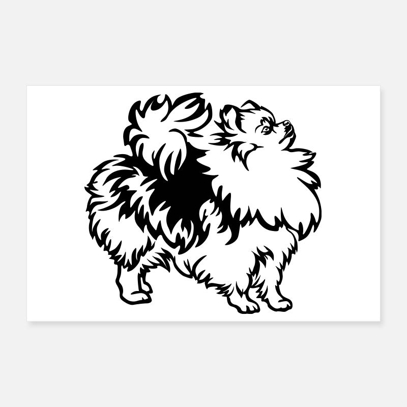 Dwarf spitz Poster 12" x 8" (30x20 cm)