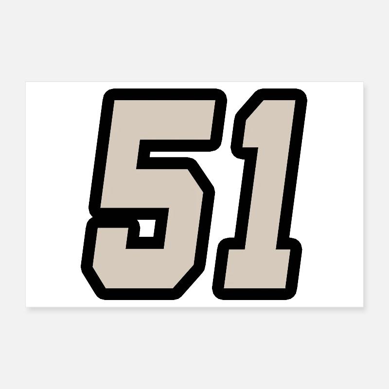 Nummer einundfünfzig 51 Poster 30x20 cm