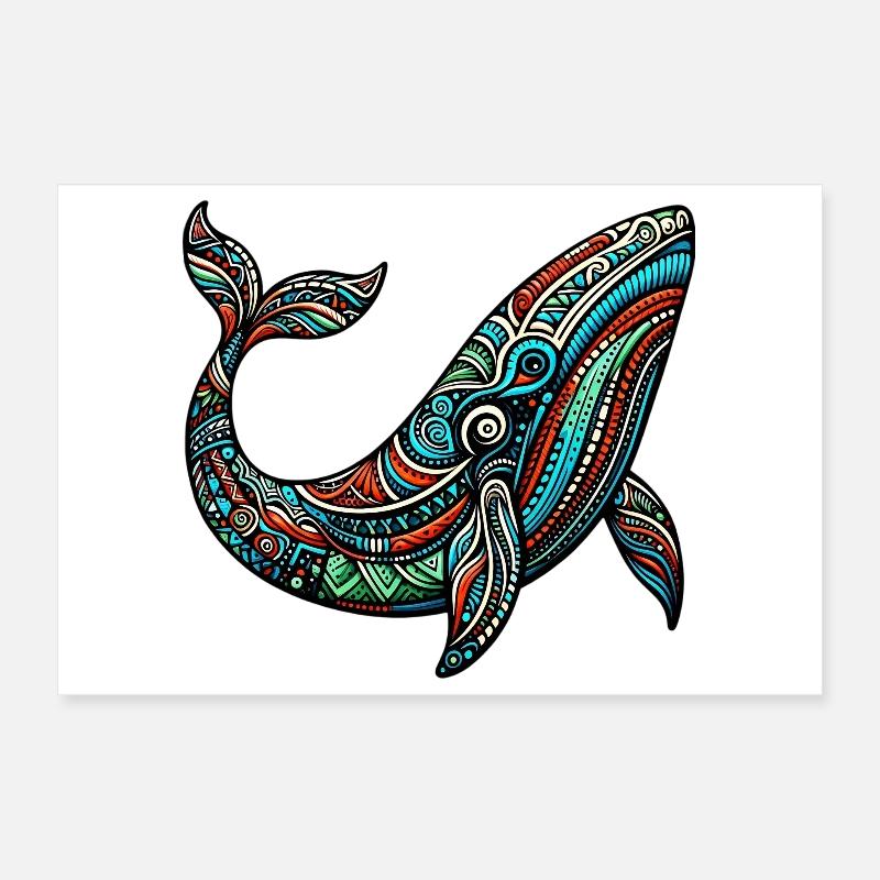 Whale Poster 12" x 8" (30x20 cm)