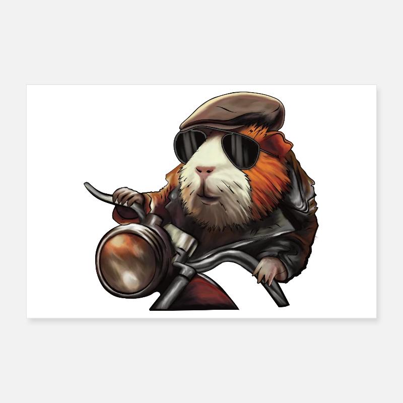 Adventure Guinea Pig – Character Design Poster 12" x 8" (30x20 cm)