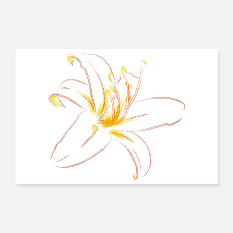 LYS ROSE CLAIR Poster 30 x 20 cm