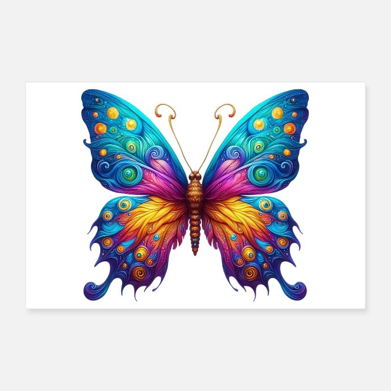 Van Gogh butterfly Poster 12" x 8" (30x20 cm)
