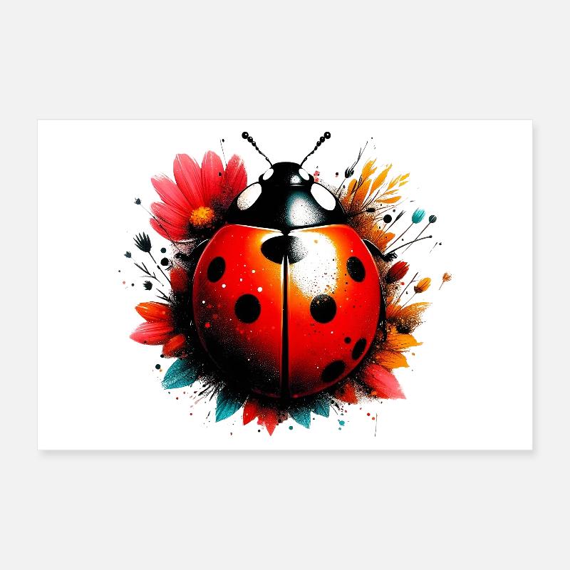 Marienkäfer Poster 30x20 cm