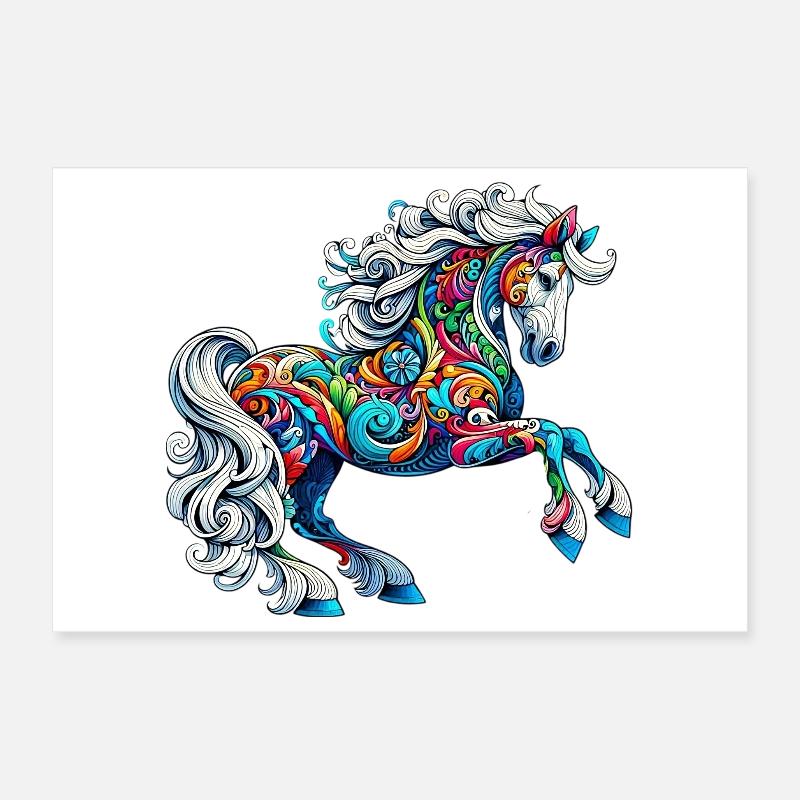 Cheval Poster 30 x 20 cm