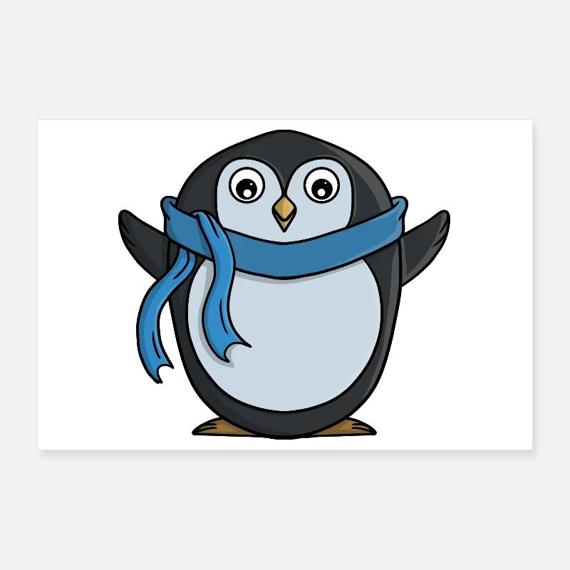 Pingouin mignon Poster 30 x 20 cm
