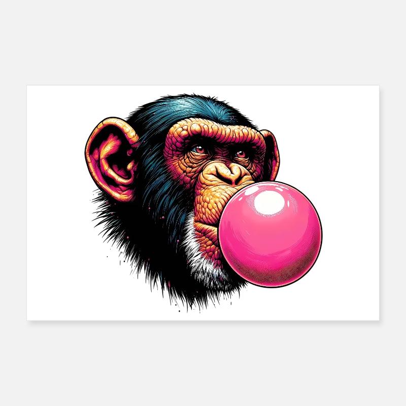 Singe Poster 30 x 20 cm