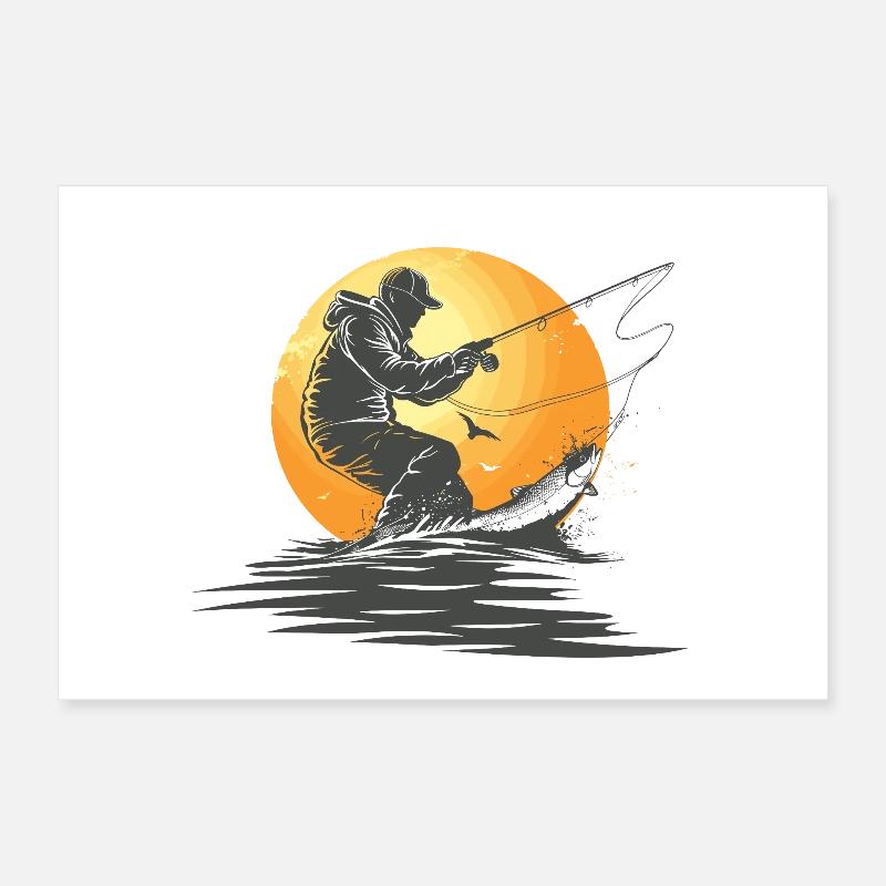 Pêche Poster 30 x 20 cm