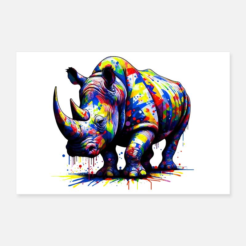 Nashorn Poster 30x20 cm