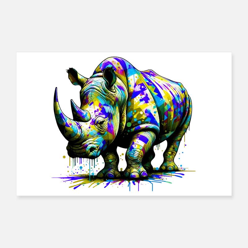 Nashorn Poster 30x20 cm