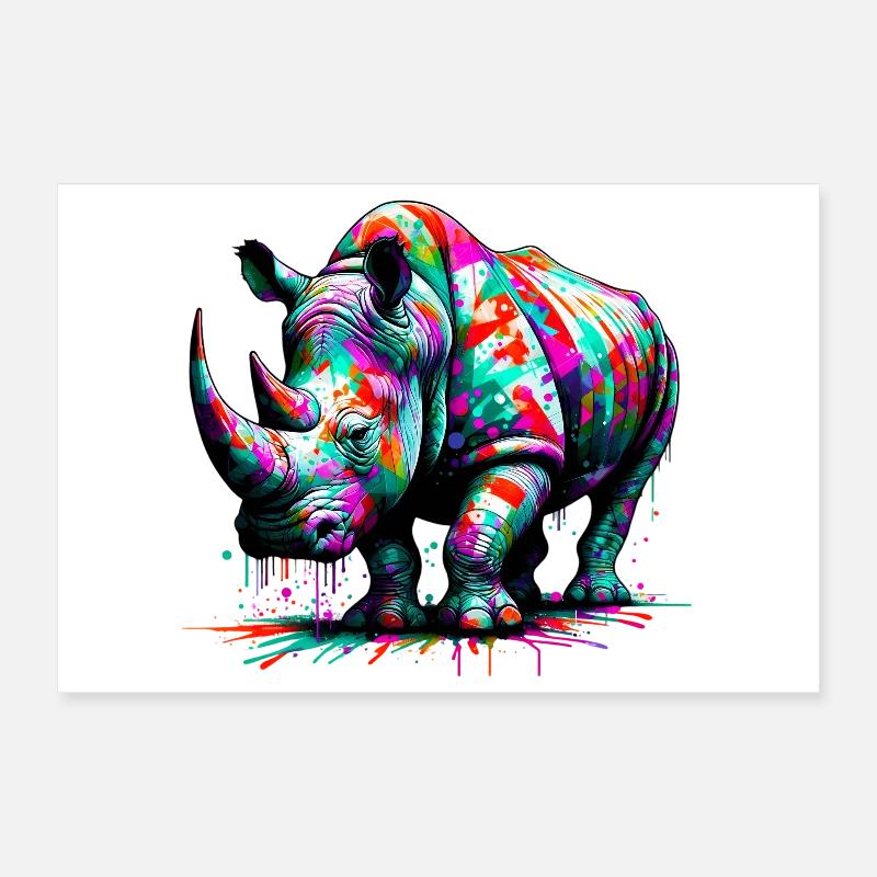 Nashorn Poster 30x20 cm