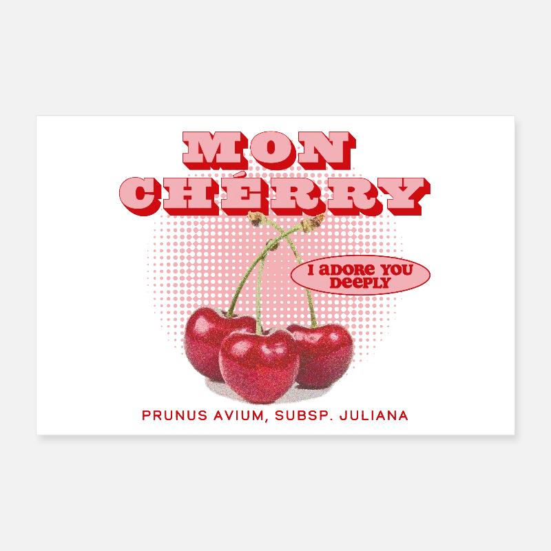 Mon Cherry Love Poster 30x20 cm