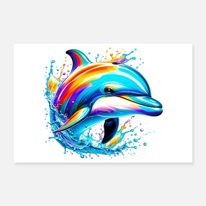 Delfin Poster 30x20 cm