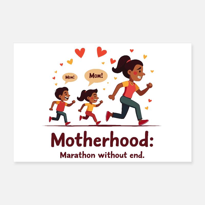 Muttersein: Marathon ohne Ende. Poster 30x20 cm