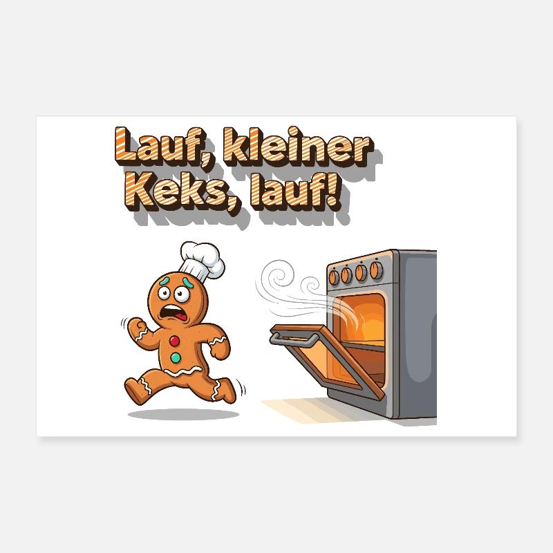 Cours, petit biscuit, cours ! Poster 30 x 20 cm