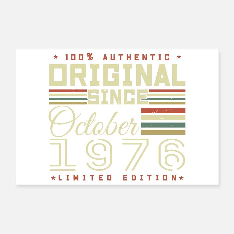 Legendary since October 1976 | October 1976 Poster 12" x 8" (30x20 cm)