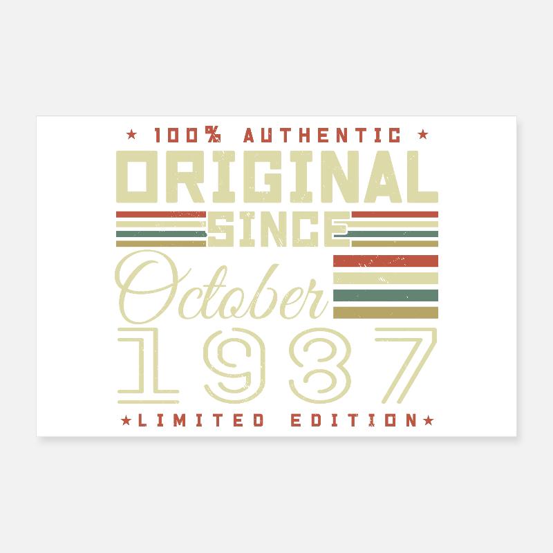 Legendary since October 1987 | October 1987 Poster 12" x 8" (30x20 cm)