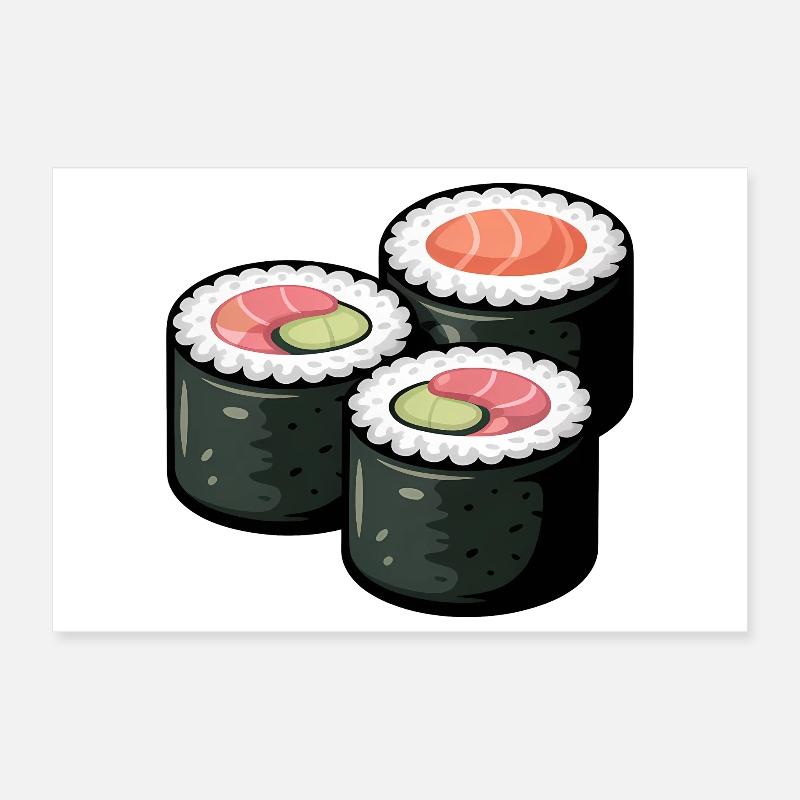 Sushi Roll Mignon Gourmand Poster 30 x 20 cm