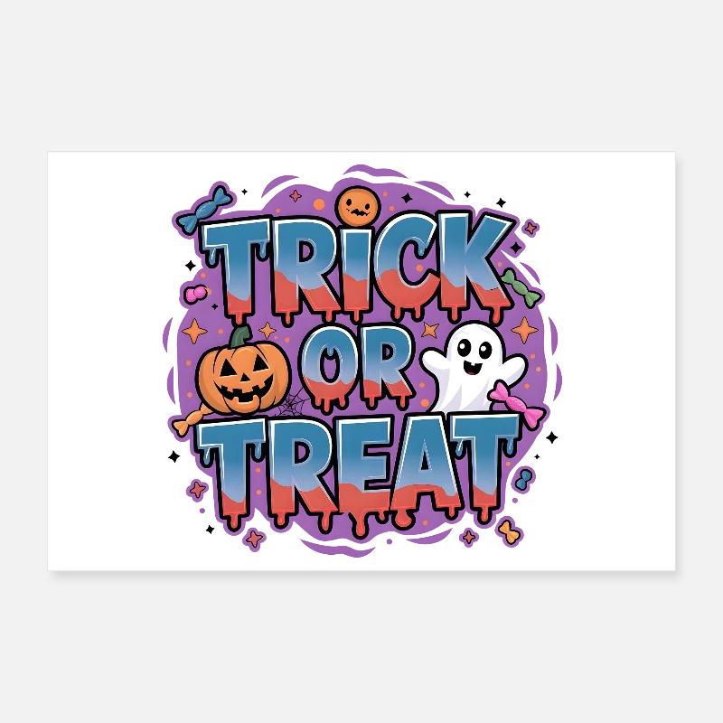 Halloween T-Shirt Süßes oder Saures. Poster 30x20 cm