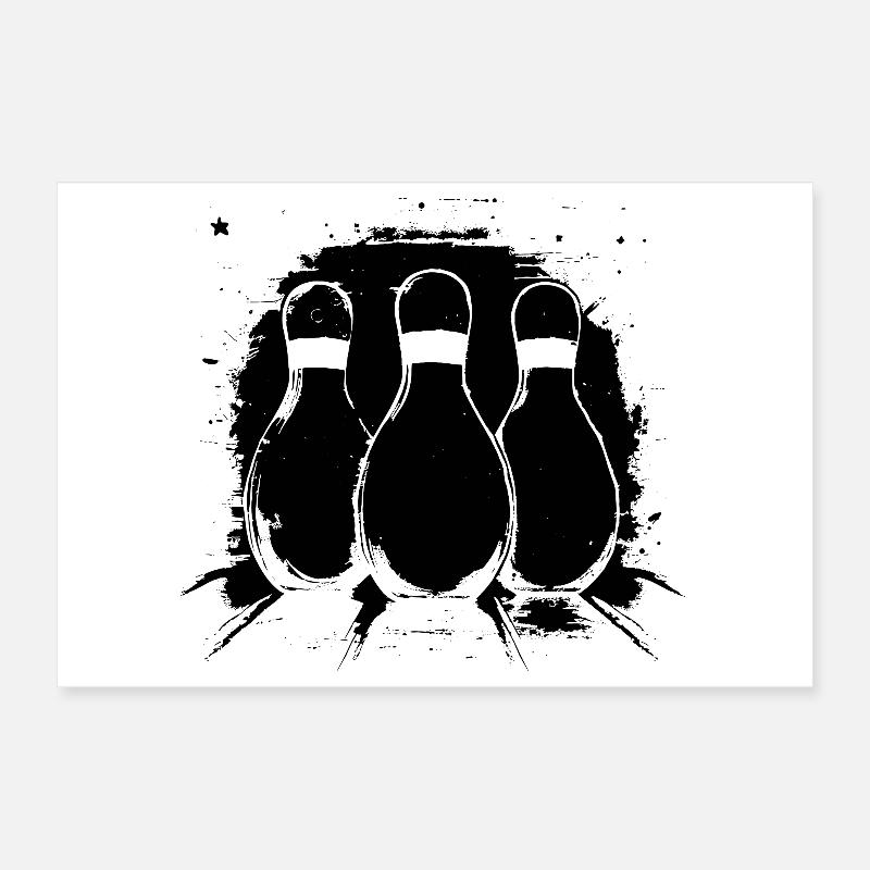 Graphiques de bowling Poster 30 x 20 cm