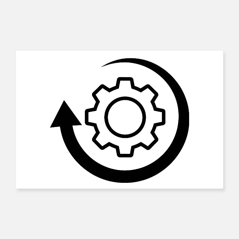 Rotation Wheel Logo Image Poster 12" x 8" (30x20 cm)