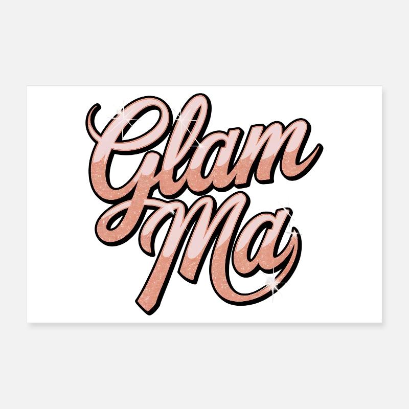 Glam Mad Glitter Skript Poster 30x20 cm