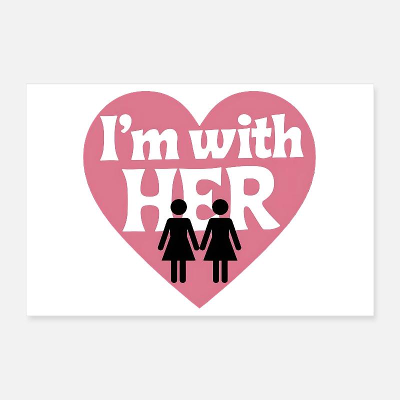 Ich bin bei IHREM Herzen Poster 30x20 cm