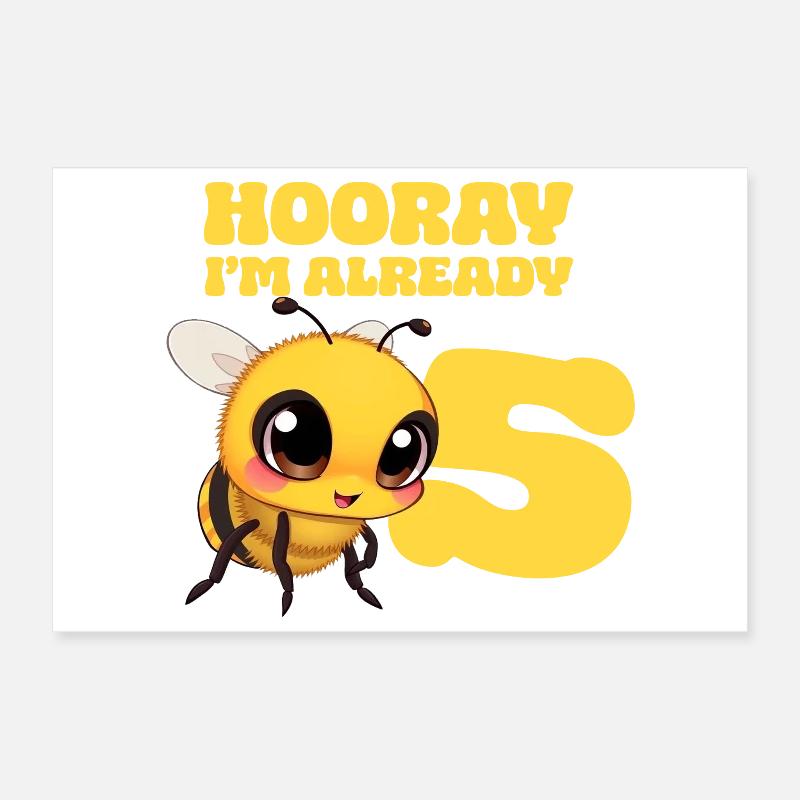 Bee Bee - Hourra, j’ai déjà 5 ans Poster 30 x 20 cm