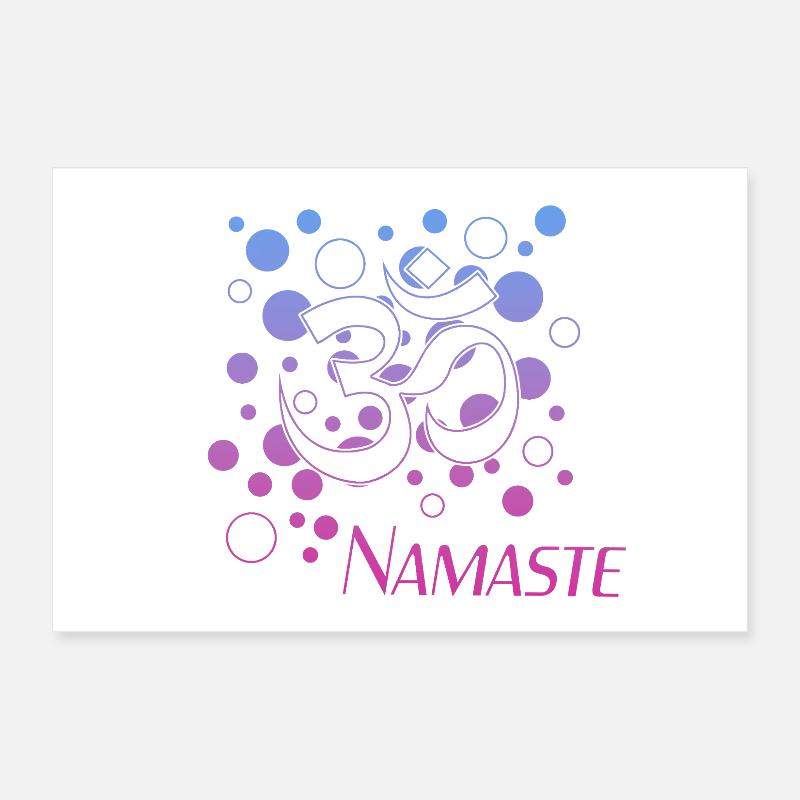 Om Namaste Gradient Kreisdesign Poster 30x20 cm