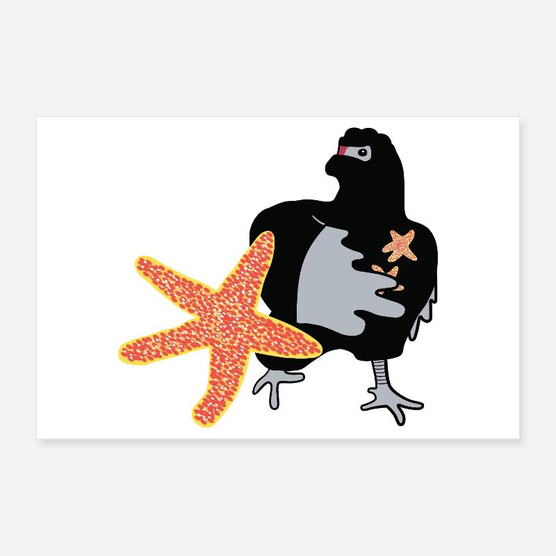 Ninja Chicken Poster 12" x 8" (30x20 cm)