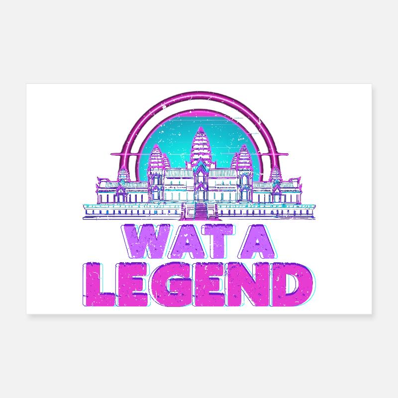 Cambodia Cambodian Wat A Legend Poster 12" x 8" (30x20 cm)