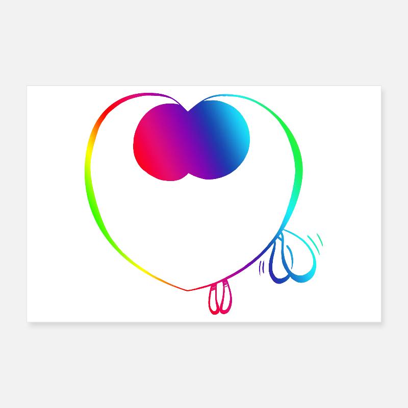 Süßer Regenbogen-Trickster Poster 30x20 cm