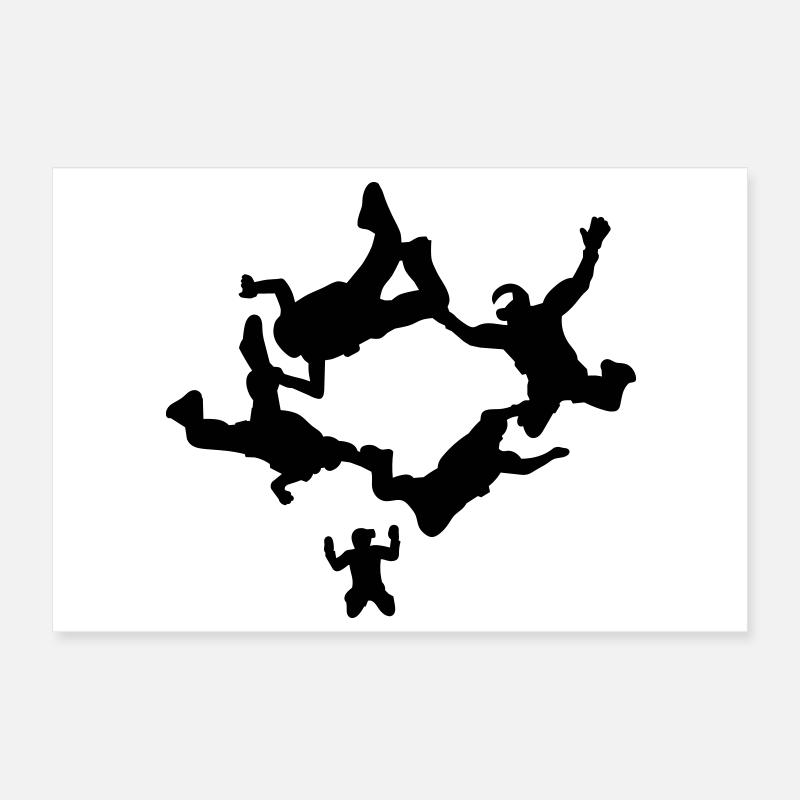 skydiving Poster 12" x 8" (30x20 cm)
