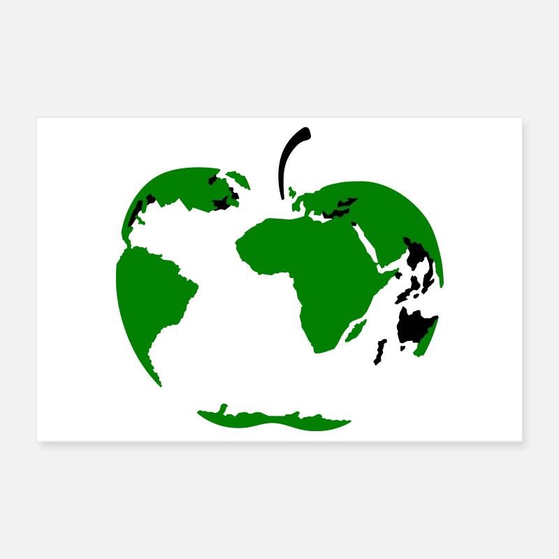 Globe Apple Poster 30 x 20 cm