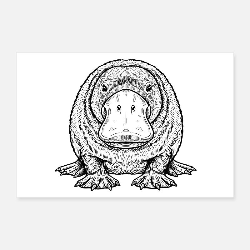 Platypus Poster 12" x 8" (30x20 cm)