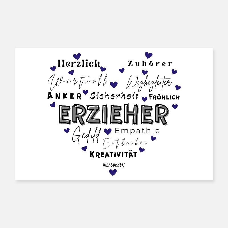 Geschenk Erzieher Poster 30x20 cm