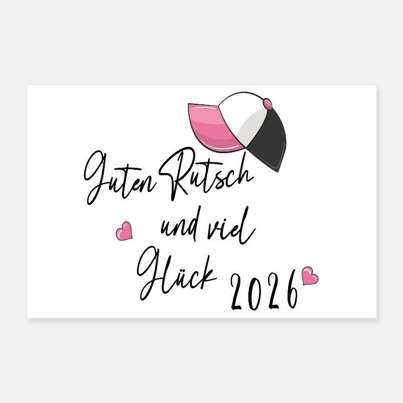 Happy New Year Poster 12" x 8" (30x20 cm)