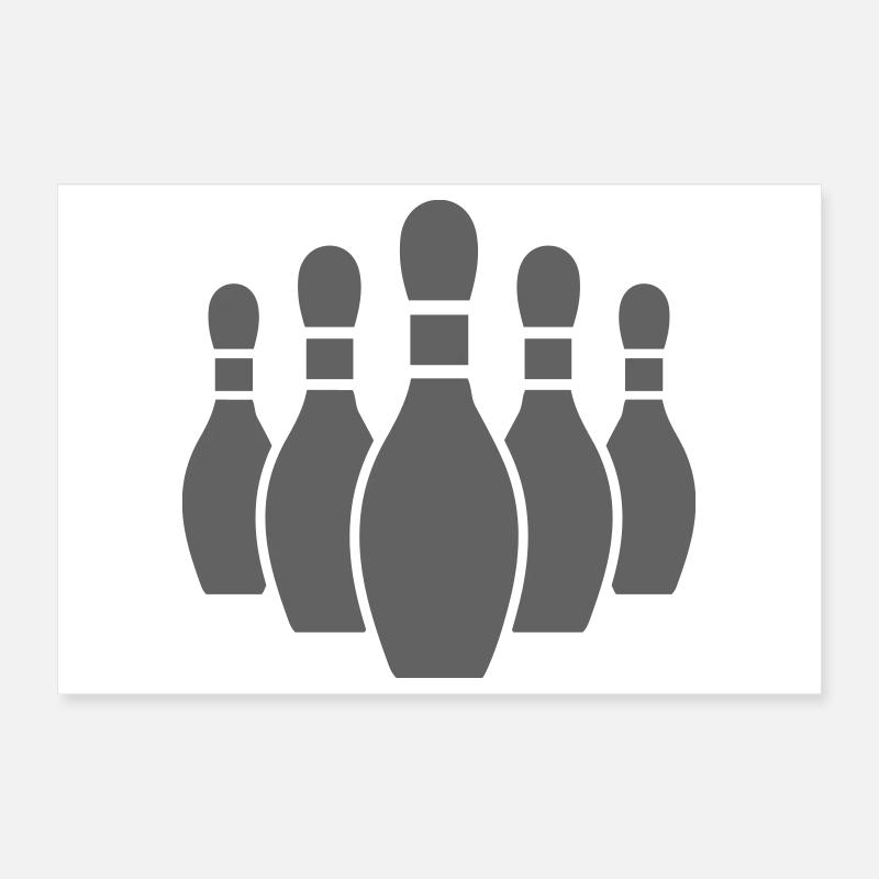 Silhouette de quilles : quilles Poster 30 x 20 cm