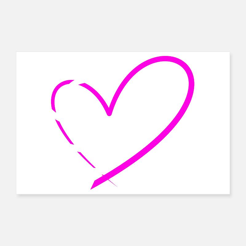 Coeurs Poster 30 x 20 cm