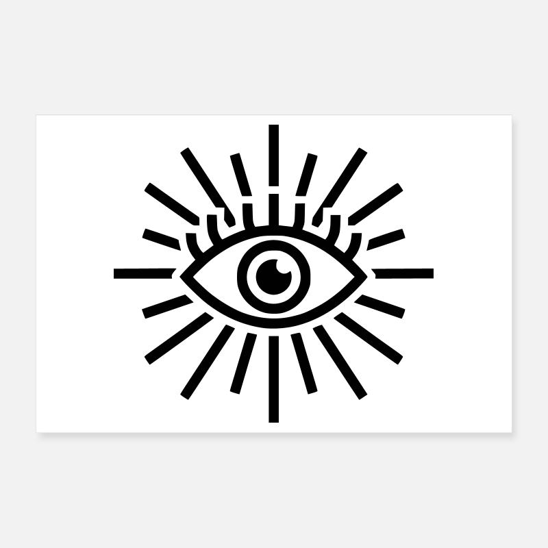 All-Seeing Eye Shine Poster 12" x 8" (30x20 cm)