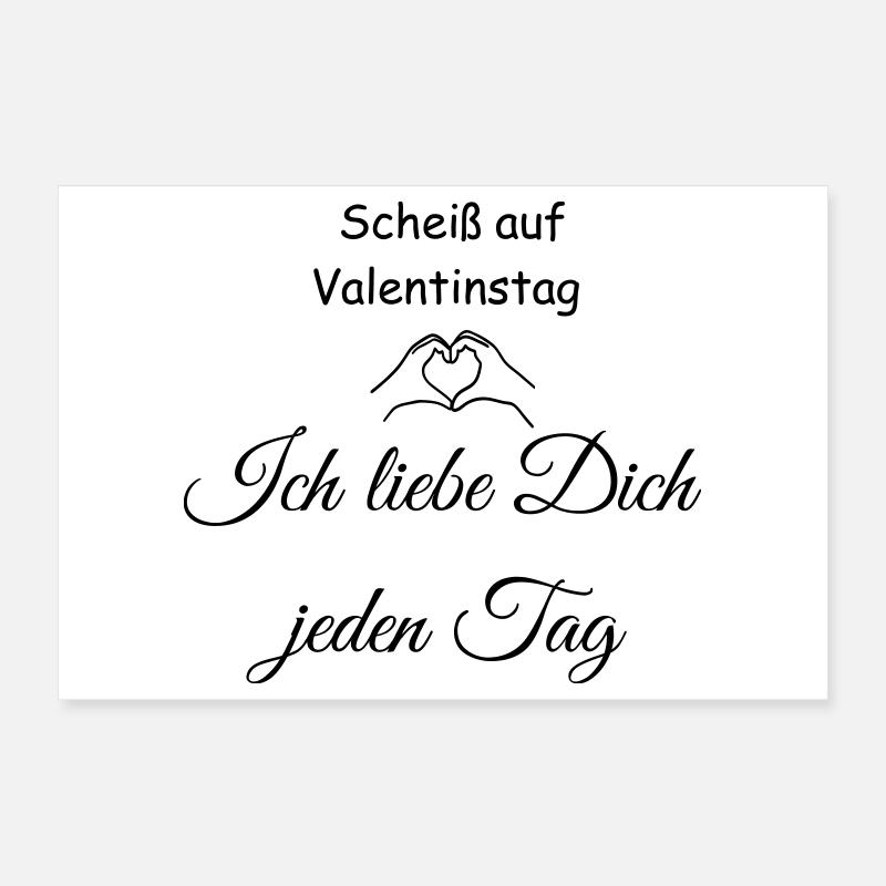 Scheiss auf Valentinstag Poster 30x20 cm