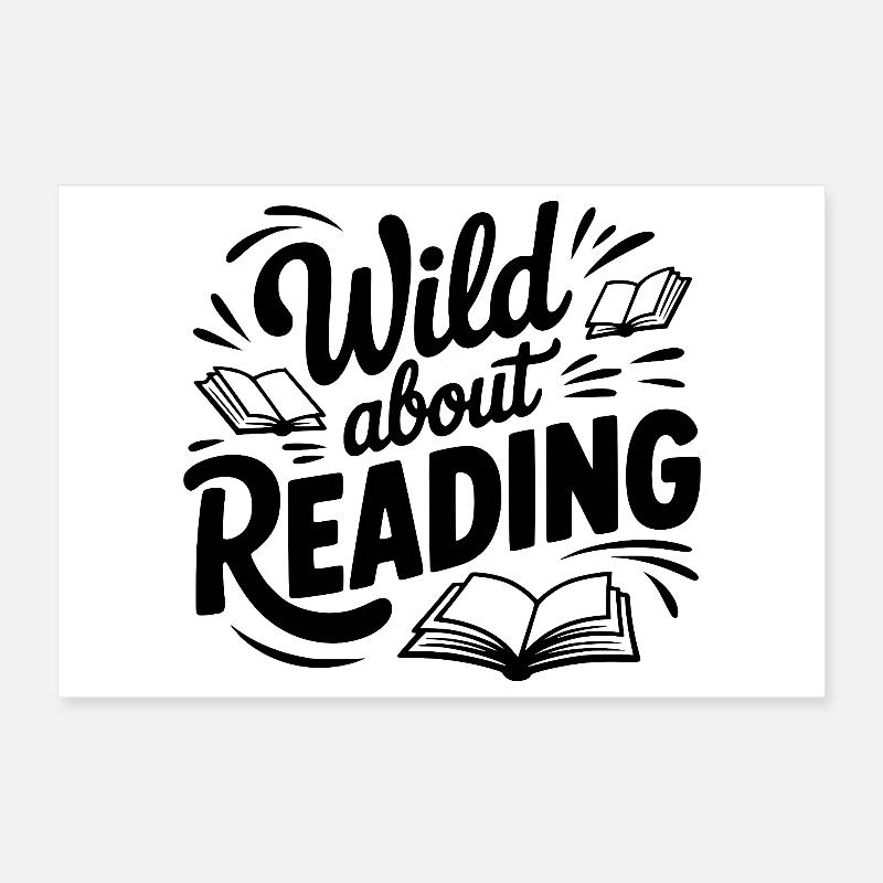 Passionné de lecture Poster 30 x 20 cm