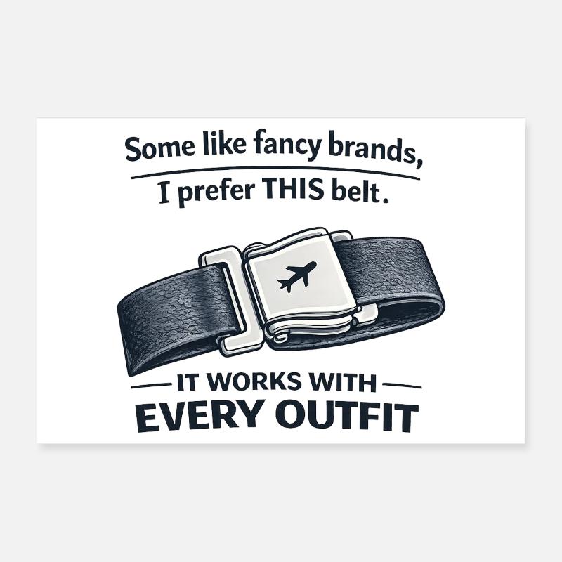 Boucle de ceinture d’avion - ma marque préférée Poster 30 x 20 cm