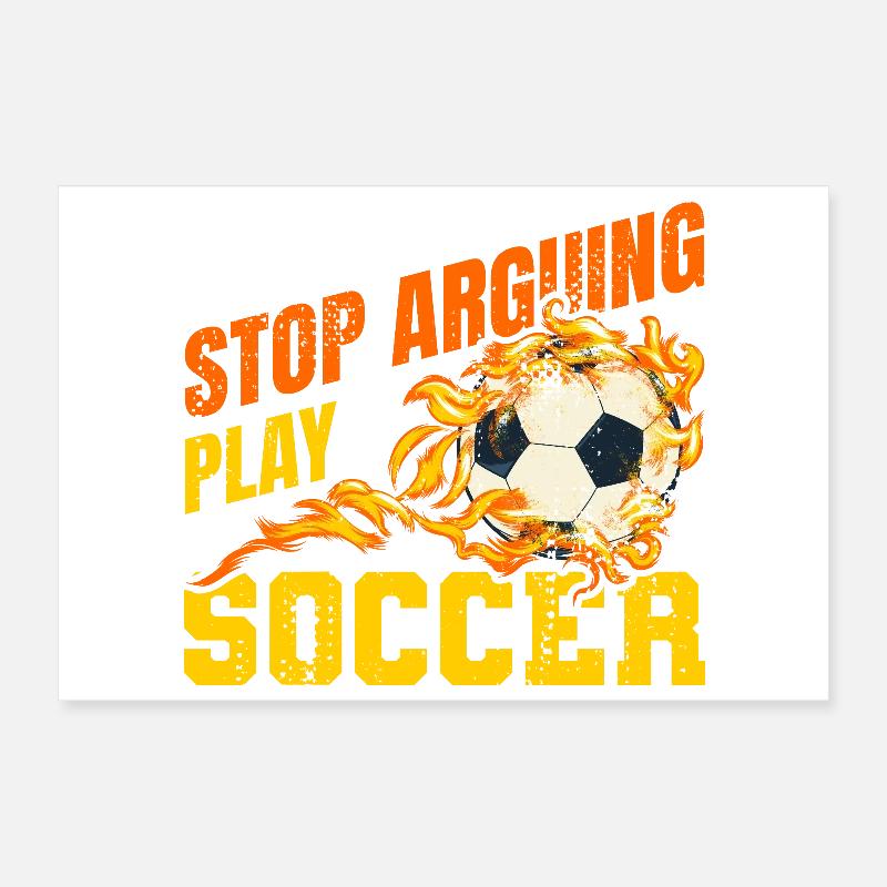 Fußball Witziger Spruch Poster 30x20 cm