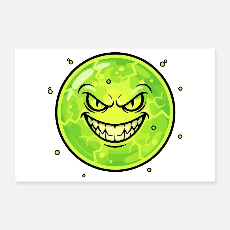Grim Moon with Grin Poster 12" x 8" (30x20 cm)