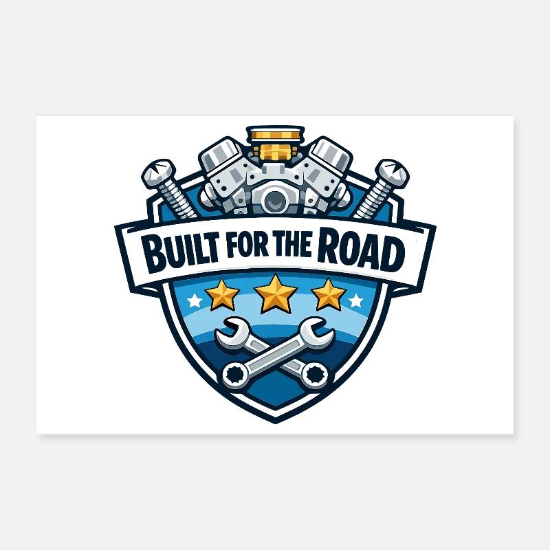 Construit pour la route : Mechanic Crest Poster 30 x 20 cm