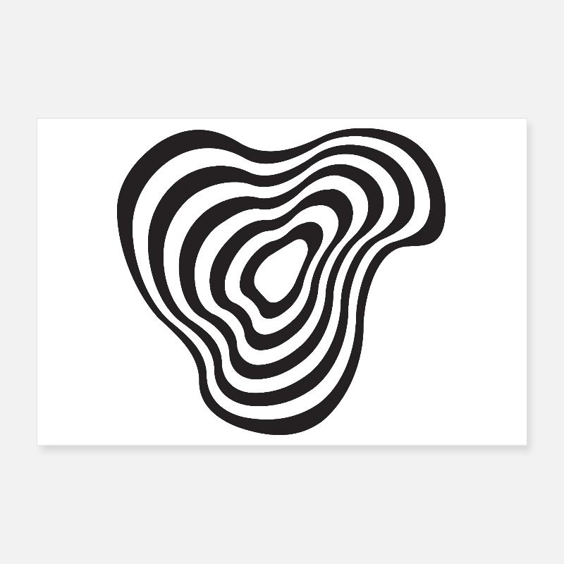 Teil abstrakter Linienformgestaltung Poster 30x20 cm