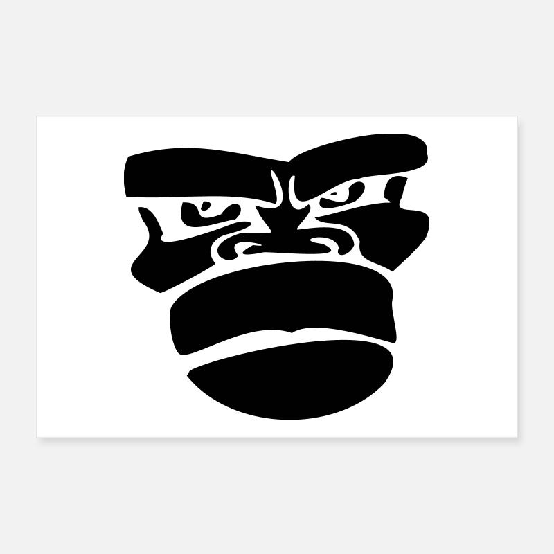 gorilla affe monkey schimpanse chimp ape Poster 30x20 cm